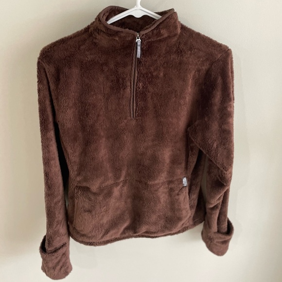 The North Face Women's AP4C Glacier Fleece 1/4 Zip Jacket - Brown - Small - Picture 1 of 10